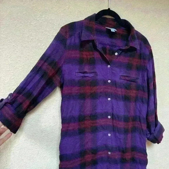 C&C California plaid cotton button up - Picture 3 of 7